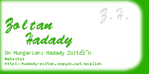 zoltan hadady business card